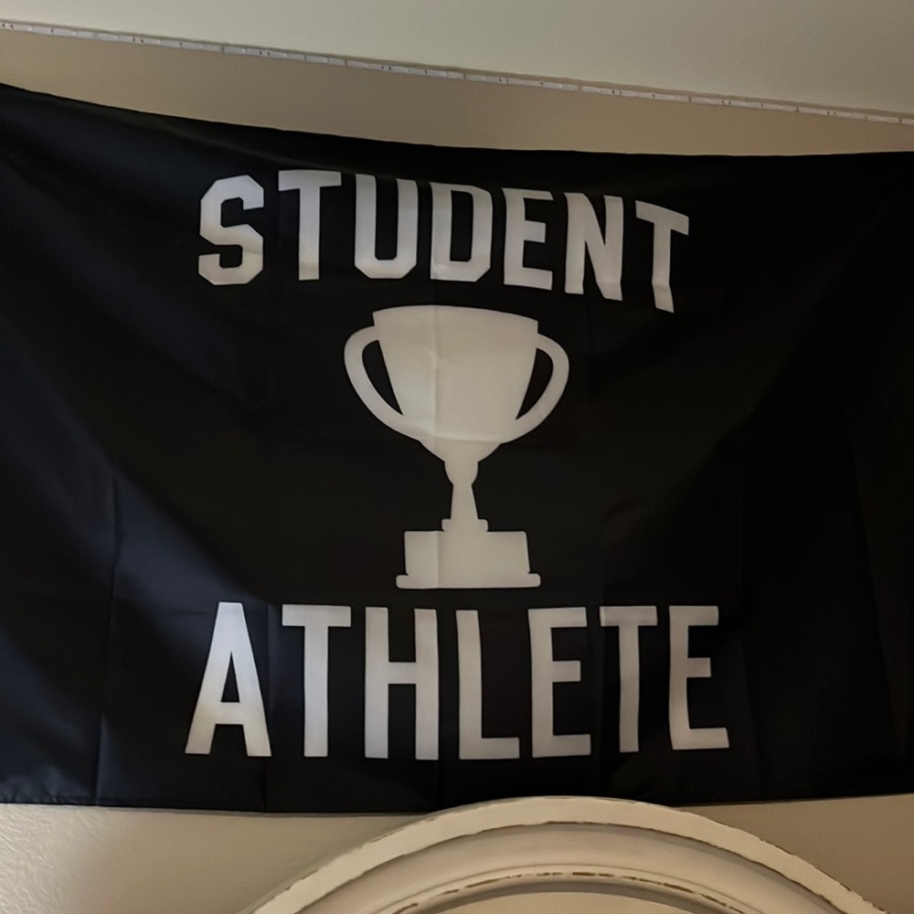Student athlete flag for room